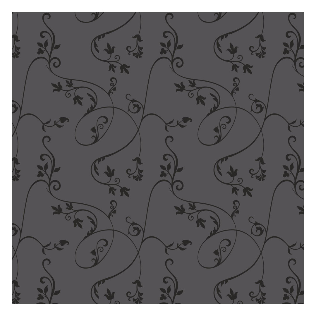 No.Ta104 Ivy Tendrils in Dark Grey/Black 2.88m x 2.88m Textured Matt Peel & Stick Wall Mural