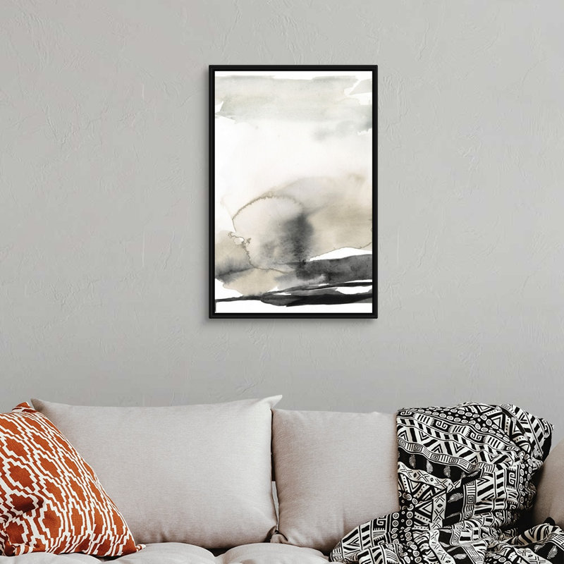 «Ebony Horizon Triptych III» par Jennifer Goldberger - reproduction d'art, H 32 po x l 22 po x P 1,75 po