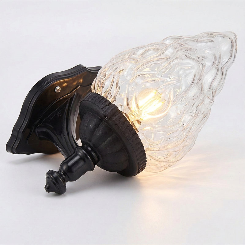 Flame-Inspired 1-Light Outdoor Wall Sconce