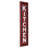 Callo 36.5" Red Metal Kitchen Wall Sign, Farmhouse Traditional Style Wall Décor
