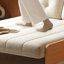 Fauteuil-lit convertible 3-en-1 de 43,37 po - Dossier à 5 positions, mousse haute densité et pieds en bois massif, idéal pour les petits espaces et les adultes