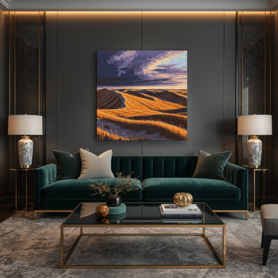 Art mural sur toile noire USA State Nebraska