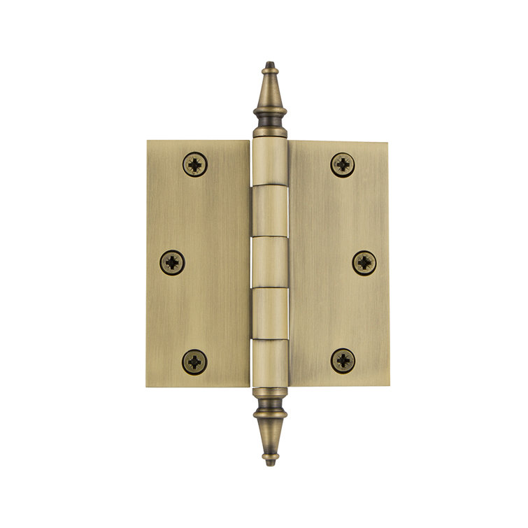 Nostalgic Warehouse 3.5" x 3.5" Steeple Tip Residential Hinge with Square Corners