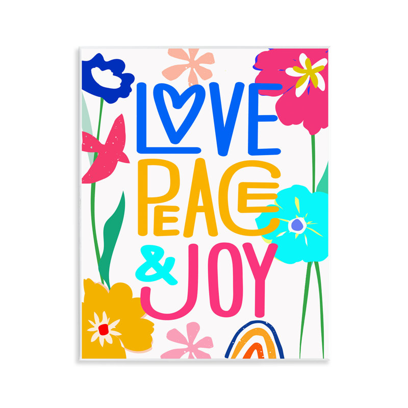 "Bold Love Peace Joy", art mural par CAD Designs