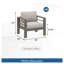 Ensemble de 2 fauteuils de patio en métal toutes saisons avec coussins épais en oléfine, kaki clair et beige
