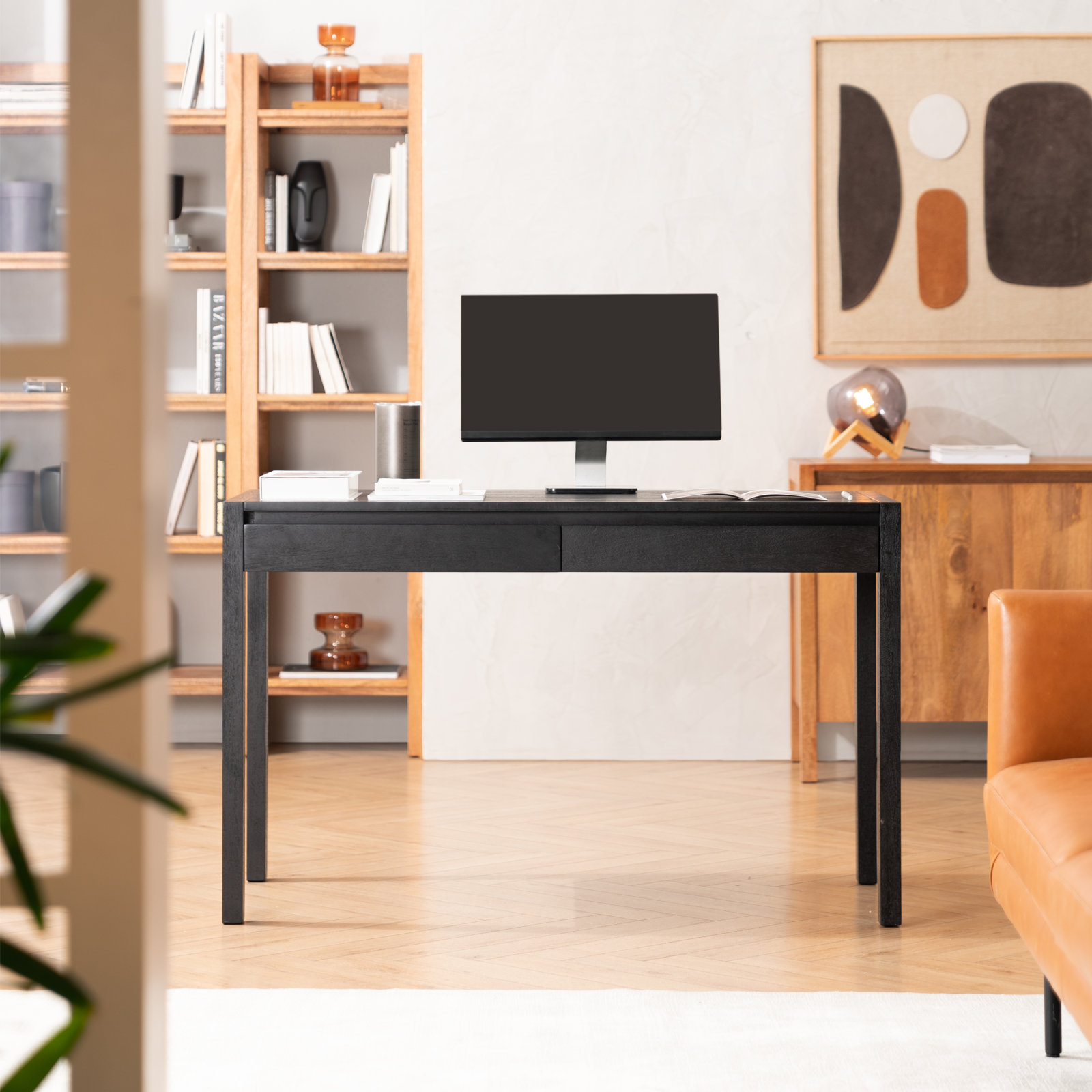 Stills 48" Mango Writing Desk, Black