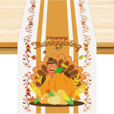 Chemin de table Thanksgiving Turquie, chemin de table d'automne pour décoration de maison de vacances à la maison, extérieur et intérieur