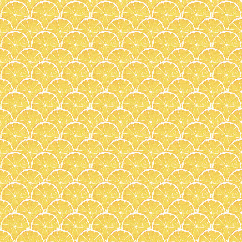 Kulno Fruit Scallop 10m X 53cm Wallpaper Roll, Yellow