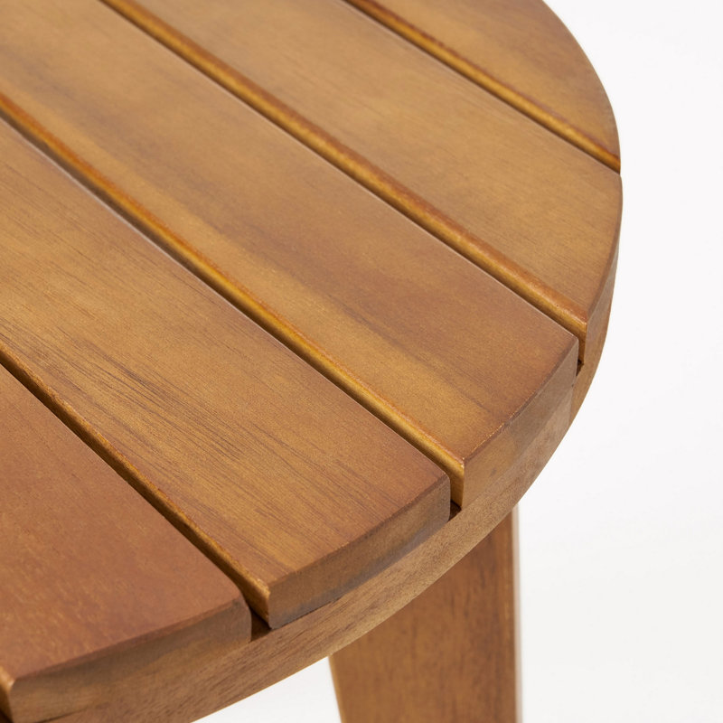 Table d'appoint d'extérieur en bois d'acacia 16 po, finition teck, Teck