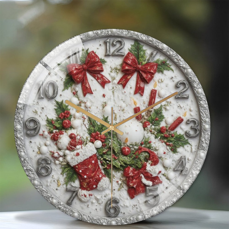 Horloge murale de Noël 12 po