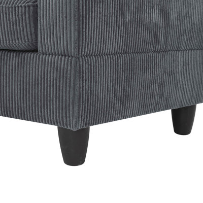 Modular Corduroy Sectional Sofa With Ottoman