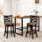 Set Of Bar Stools Swivel Bar Chairs With Footrest, Lattice Backrest-829641006-829641007