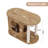 End Table, Sofa Side Table with Scratching Posts and Cat Bed-1522995753