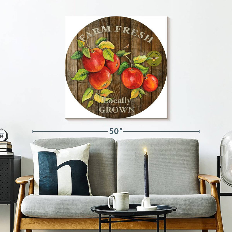 Plaque murale Khylige Farm Fresh Apples I, H 30 po x l 30 po