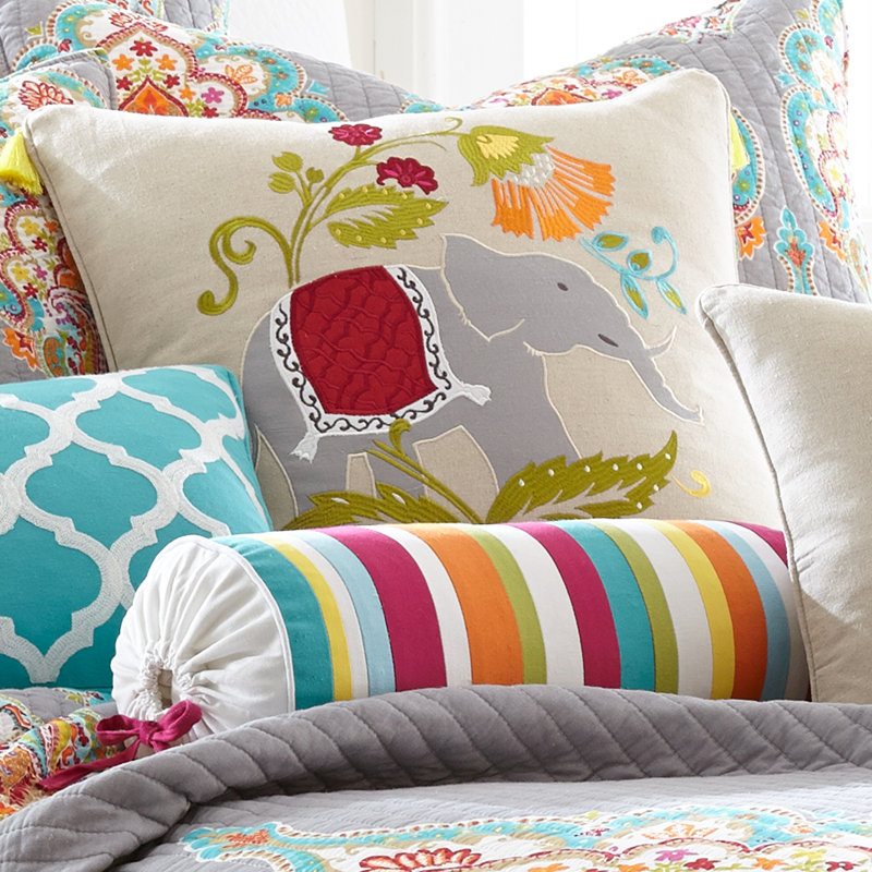Marielle Grey Elephant Pillow
