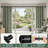 A permanent black wall-mounted shower curtain rod adjustable from 28-90"; drilling is required, and the rod has a maximum load capacity of 60 lbs plus an anti-slip design for bathroom use.