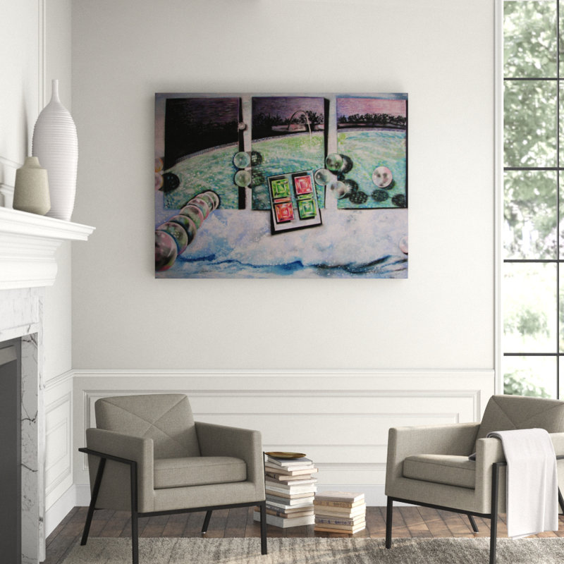 Night Pool With Luster Painting by Nancy Staub Laughlin