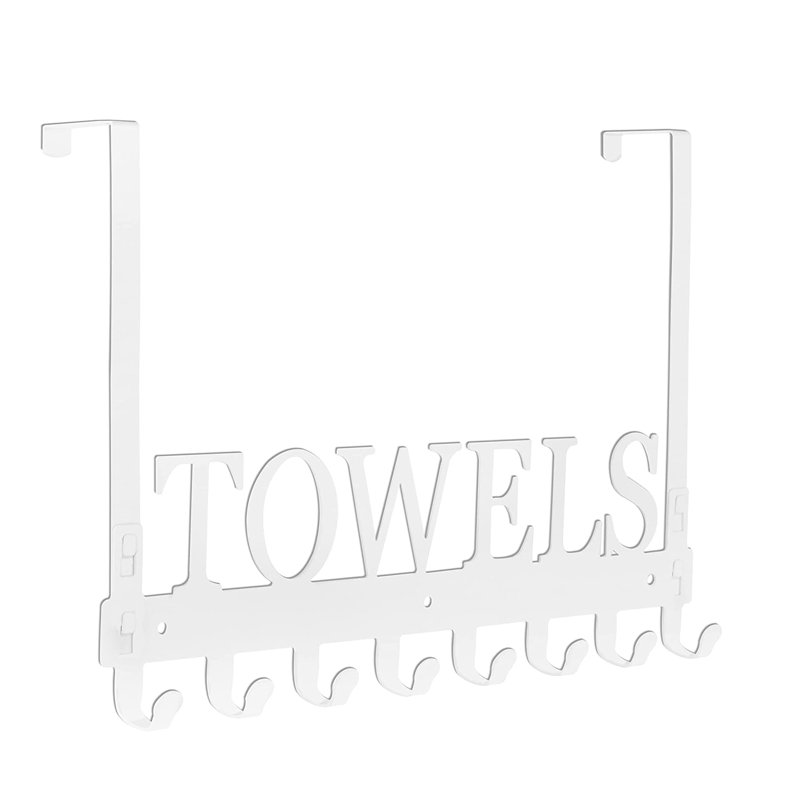 Porte-serviettes mural pour salle de bain, Blanc