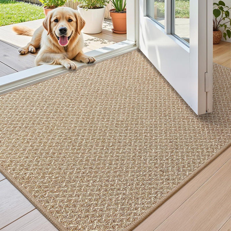Non-Slip Mother's Day Indoor Doormat, Khaki, 81cm W x 122cm L