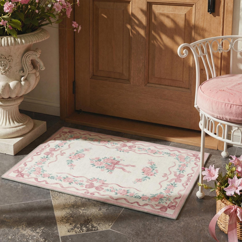 Tapis à motif floral Atascadero, Rectangle 6 pi x 9 pi