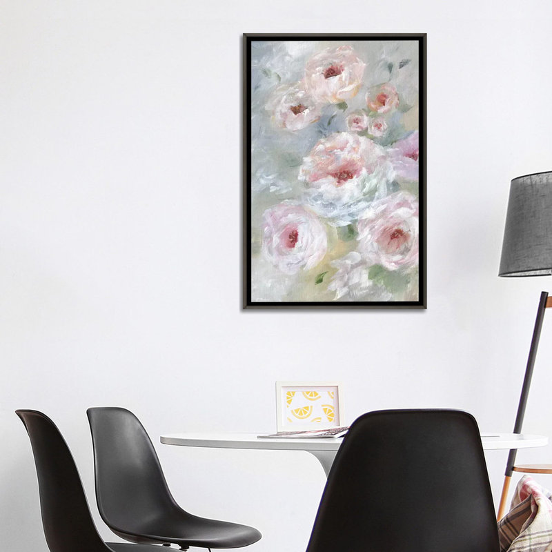 «Rush Of Blush» par Nan - reproduction, H 40 po x l 26 po x P 1,5 po, Cadre rustique foncé