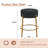 Modern 24" Tall Upholstered Bar Stools With Round Padded(Set of 6)-6918723