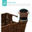 Rustic Set Of 4 Multipurpose Stackable Seagrass Storage Basket, Handwoven Laundry Organizer Totes For Bedroom And Living Room, Shelves, Pantry W/Insert Handles-76376122-76376124