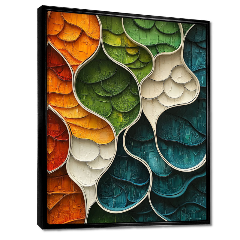Omagene - Abstract Canvas Prints, 20" H x 12" W, Framed Print without Mat, Black