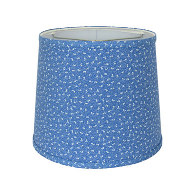 Abat-jour tambour bleu floral