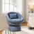 Kenbridge 31" Wide Swivel Boucle Barrel Chair