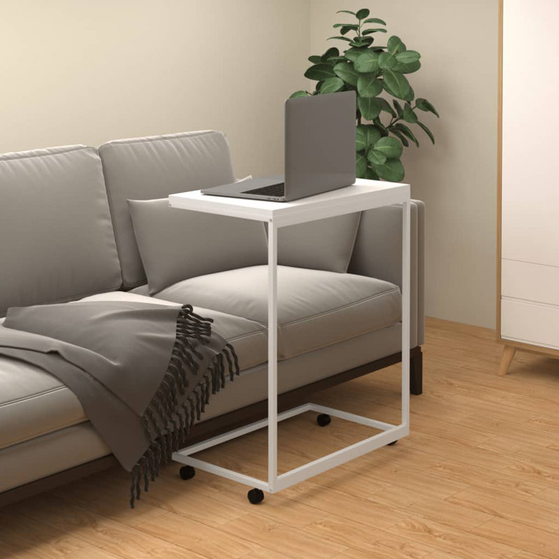 Jasemine Tray Table, White/Brown