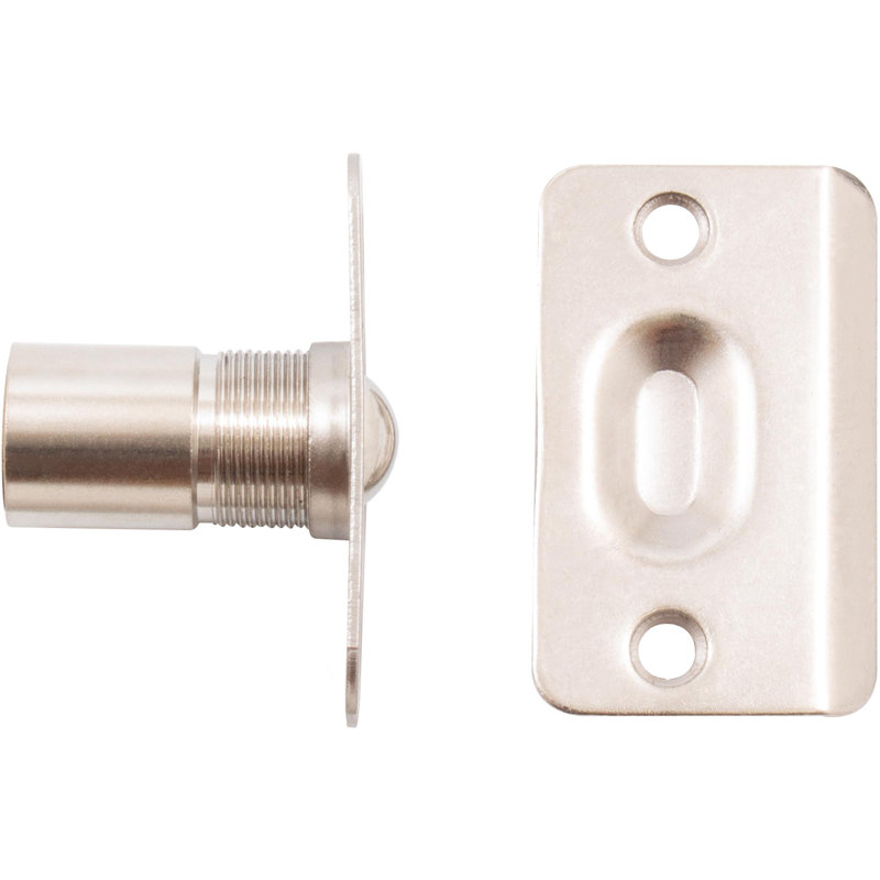 Round Corner Dual Adjust Ball Catch, By Stone Harbour Hardware, Nickel satiné