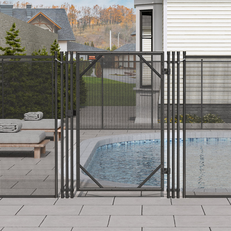 Pool Fence Gate 4 x 2.5 FT Removable Inground Pool Gate for Kids Security