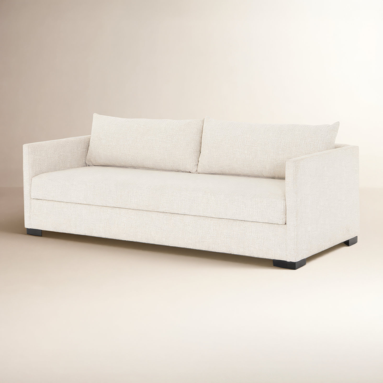 Cascade 86'' Upholstered, Alameda Snow, 33" H x 86.5" W x 38" D
