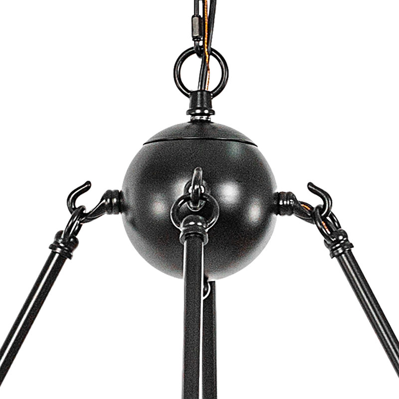Albata 12-Light Wagon Wheel Candle Style Chandelier, Classic Black