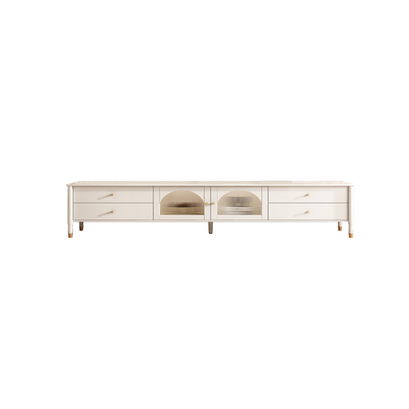 Meuble télé de style français rétro, Crème, crème, 70.87"