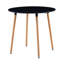 Nero Round Solid Wood Base Dining Table-1595784935-1546492657