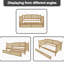 Lit de jour simple en rotin de style traditionnel avec lit gigogne simple