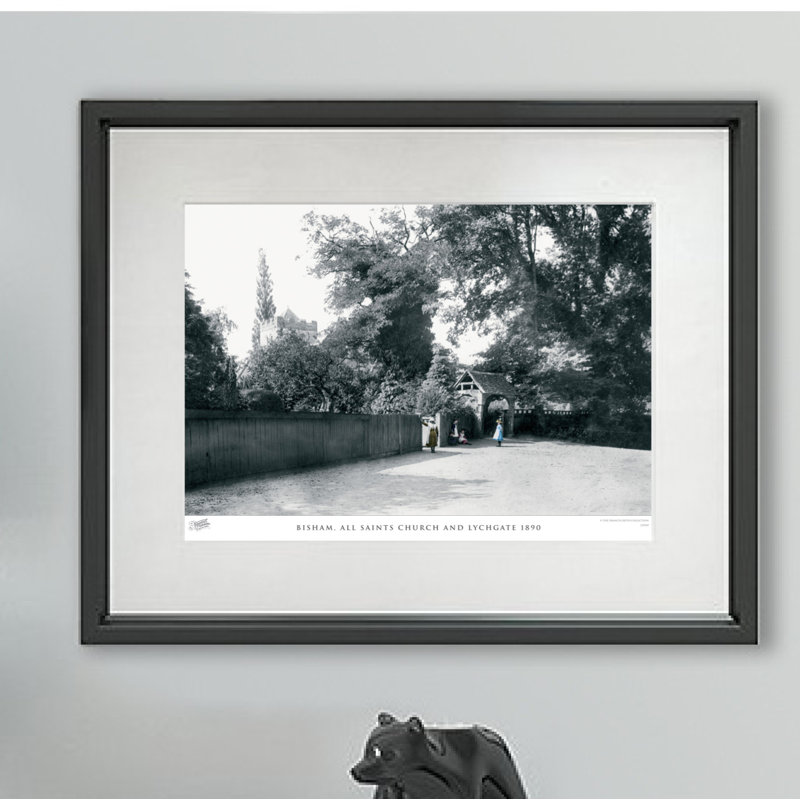 Bisham, All Saints Church and Lychgate 1890 1 Piece Single Picture Frame Wall Art, 45cm H X 60cm W x 2cm D