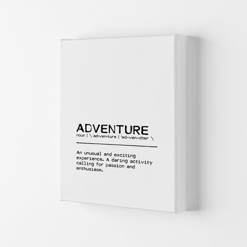 Adventure Experience - Print, 59.4cm H x 42cm W x 4cm D, Wrapped Canvas
