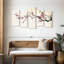Red Japanese Blossoms Wall Art Multi Piece Canvas Print-92829748
