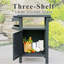 Outdoor Cabinet With Storage And Wheels, Portable Table-1600154872