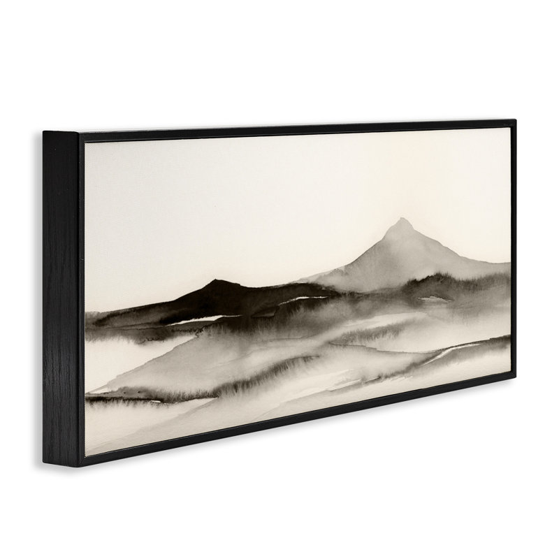 Giclée encadrée Shadows Of The Summit, design par 1x, H 10 po x l 24 po, Giclée encadrée noir minuit