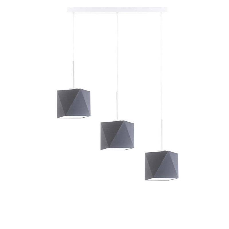 Deneise 3 - Light Kitchen Island Pendant, White, Dark Grey