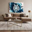 «Big Cats», yeux bleus, tigre blanc, art mural sur toile-1606119895