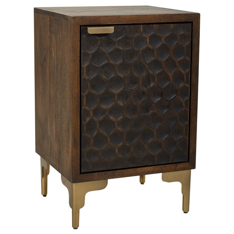 Fults 40cm W Solid + Manufactured Wood Bedside Table