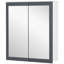 Armoire à pharmacie de salle de bain avec miroir, armoire à miroir murale de salle de bain 27 po x 30 po, armoire murale de salle de bain avec rangement, portes doubles et 2 tablettes réglables