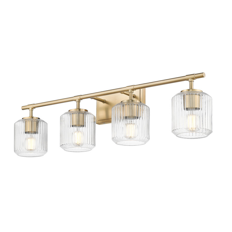 Braggs 4 Light Vanity, Brushed Gold