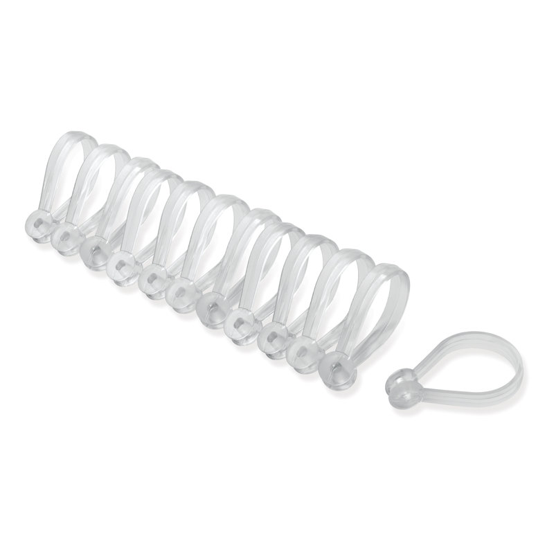 Shower Curtain Rings, Clear