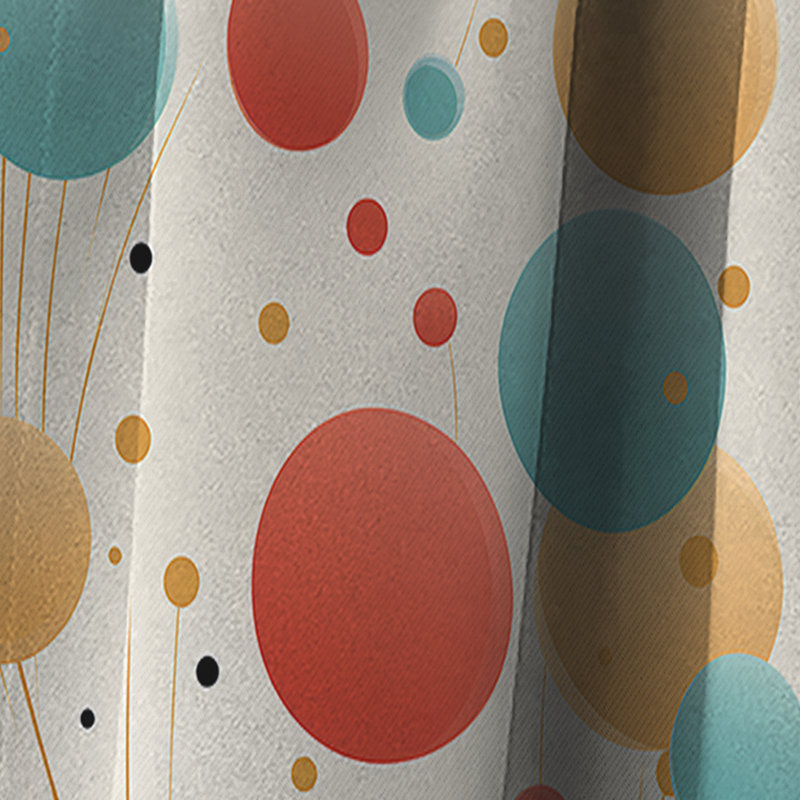 Motif à pois contemporain chic - Rideau abstrait - Rideau occultant - 1 panneau, L 52 po x L 120 po